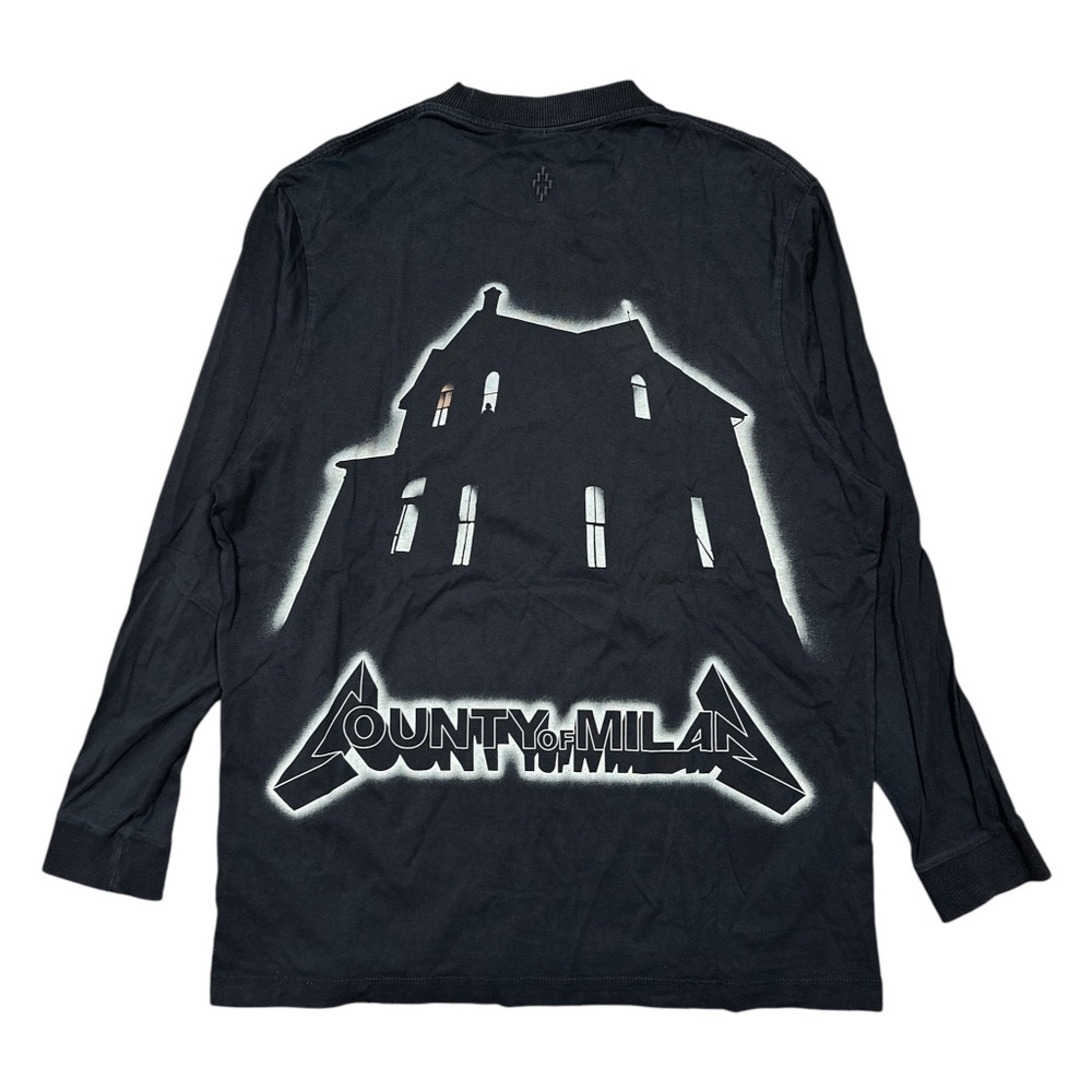 Marcelo Burlon Oversized Just for Fun Ghost Haunted House L/S T Shirt Mens XS